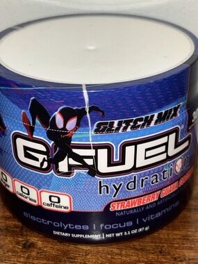 G FUEL Hydration Glitch Mix - Spider-Man - Strawberry Guava Coconut - Exp. 2028